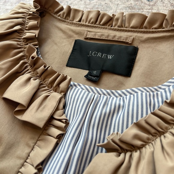 J. Crew Tan Ruffled Jacket - Picture 4 of 6